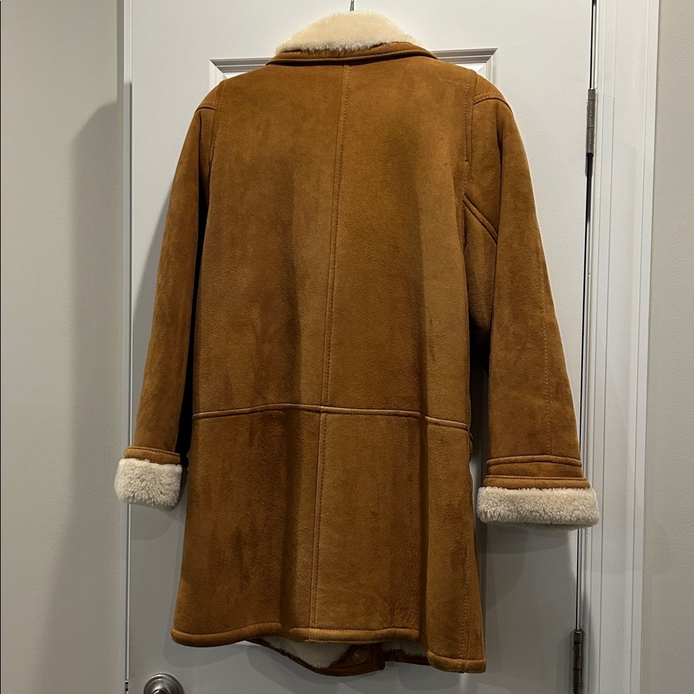 Vintage Sawyer of Napa Shearling Coat With Pockets - Picture 3 of 12